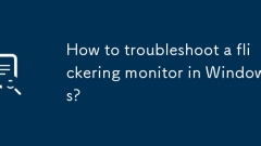 How to troubleshoot a flickering monitor in Windows?