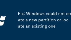 Fix: Windows could not create a new partition or locate an existing one
