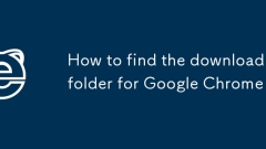 如何找到Google Chrome的下载文件夹