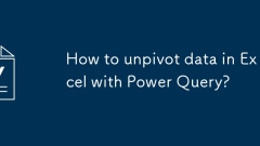 Comment débarrasser les données dans Excel avec Power Query?