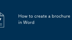 Cara membuat brosur di Word