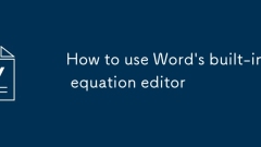Cara Menggunakan Editor Persamaan Terbina Word
