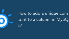Comment ajouter une contrainte unique à une colonne dans MySQL?