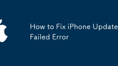 How to Fix iPhone Update Failed Error