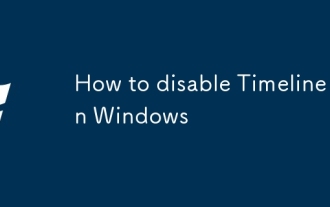 How to disable Timeline in Windows