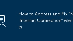 How to Address and Fix 'No Internet Connection' Alerts