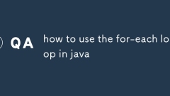 how to use the for-each loop in java