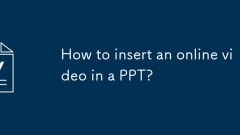 Wie füge ich ein Online -Video in ein PPT ein?