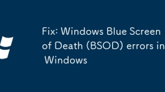 Fix: Windows Blue Screen of Death (BSOD) errors in Windows