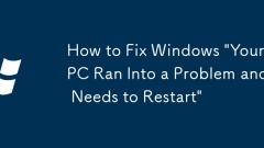 How to Fix Windows 'Your PC Ran Into a Problem and Needs to Restart'