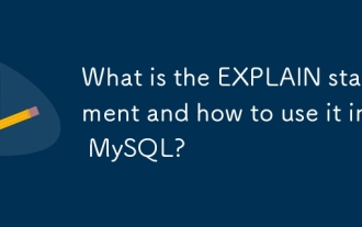 설명 진술은 무엇이며 MySQL에서 사용하는 방법은 무엇입니까?