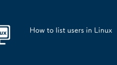 How to list users in Linux