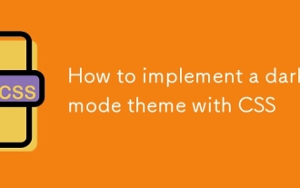 How to implement a dark mode theme with CSS