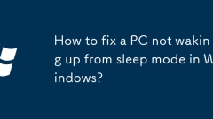 How to fix a PC not waking up from sleep mode in Windows?