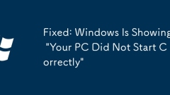 Fixed: Windows Is Showing 'Your PC Did Not Start Correctly'