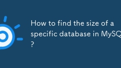 Comment trouver la taille d'une base de données spécifique dans MySQL?