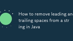 How to remove leading and trailing spaces from a string in Java