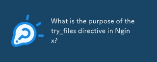 What is the purpose of the try_files directive in Nginx?