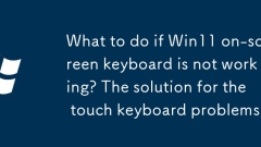 What to do if Win11 on-screen keyboard is not working? The solution for the touch keyboard problems