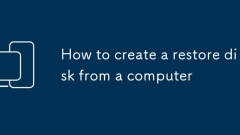 How to create a restore disk from a computer