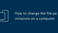 How to change the file permissions on a computer