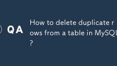 Comment supprimer des lignes en double d'une table dans MySQL?