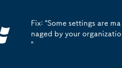 Fix: 'Some settings are managed by your organization'