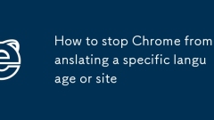 Chromeが特定の言語やサイトを翻訳するのを止める方法