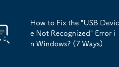 How to Fix the 'USB Device Not Recognized' Error in Windows? (7 Ways)