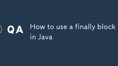 How to use a finally block in Java