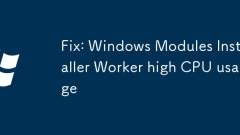 Fix: Windows Modules Installer Worker high CPU usage