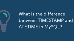 Quelle est la différence entre l'horodatage et DateTime dans MySQL?