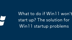 What to do if Win11 won't start up? The solution for Win11 startup problems
