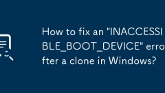 How to fix an 'INACCESSIBLE_BOOT_DEVICE' error after a clone in Windows?