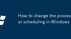 How to change the processor scheduling in Windows