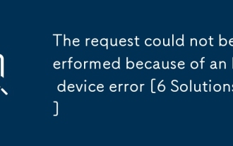 The request could not be performed because of an I/O device error [6 Solutions]