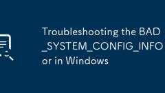 Troubleshooting the BAD_SYSTEM_CONFIG_INFO Error in Windows