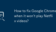 How to fix Google Chrome when it won't play Netflix videos?
