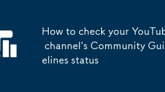 So überprüfen Sie den Status der Community -Richtlinien Ihres YouTube -Kanals