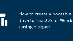 Comment créer un lecteur de démarrage pour macOS sous Windows à l'aide de DiskPart