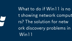 What to do if Win11 is not showing network computers? The solution for network discovery problems in Win11