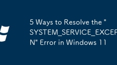 5 Ways to Resolve the 'SYSTEM_SERVICE_EXCEPTION' Error in Windows 11