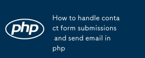 How to handle contact form submissions and send email in php