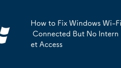 How to Fix Windows Wi-Fi Connected But No Internet Access