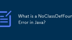 What is a NoClassDefFoundError in Java?