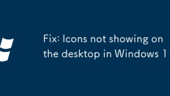 Fix: Icons not showing on the desktop in Windows 11