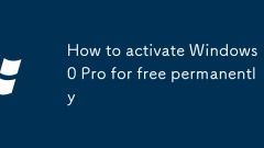 How to activate Windows 10 Pro for free permanently