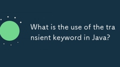 What is the use of the transient keyword in Java?