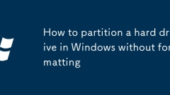 How to partition a hard drive in Windows without formatting