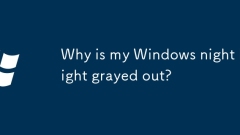 Why is my Windows night light grayed out?